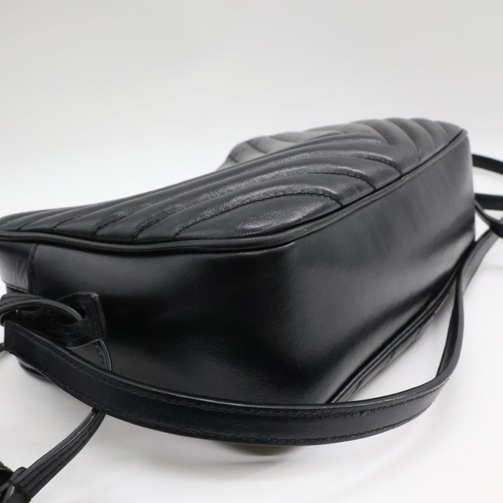 Saint Laurent Medium YSL Black Lou Black Quilted Leather Crossbody Handbag - Lux Central
