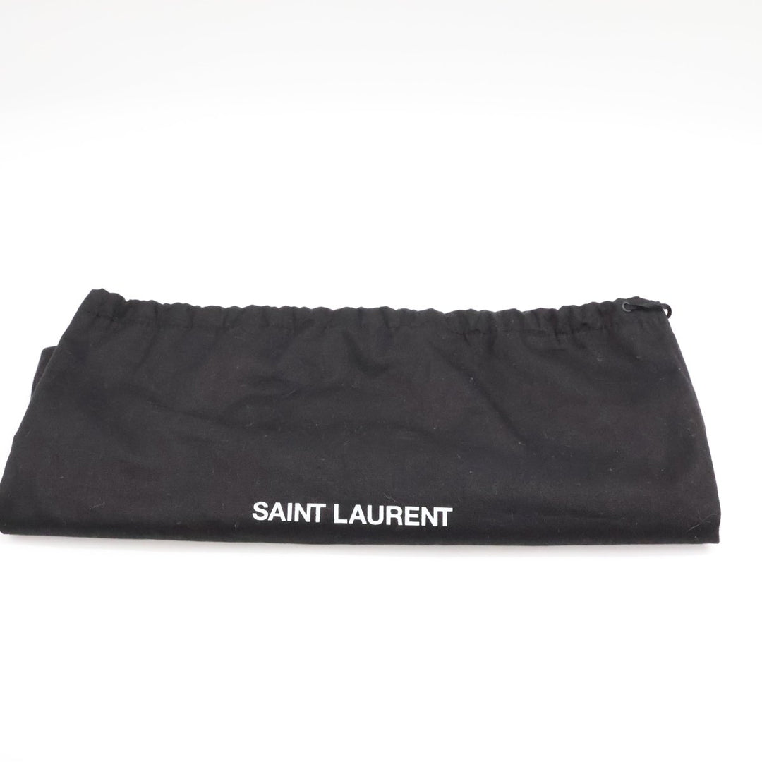 Saint Laurent Medium YSL Black Lou Black Quilted Leather Crossbody Handbag - Lux Central