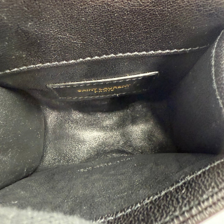 Saint Laurent Mini Becky Black Lambskin Handbag - Lux Central