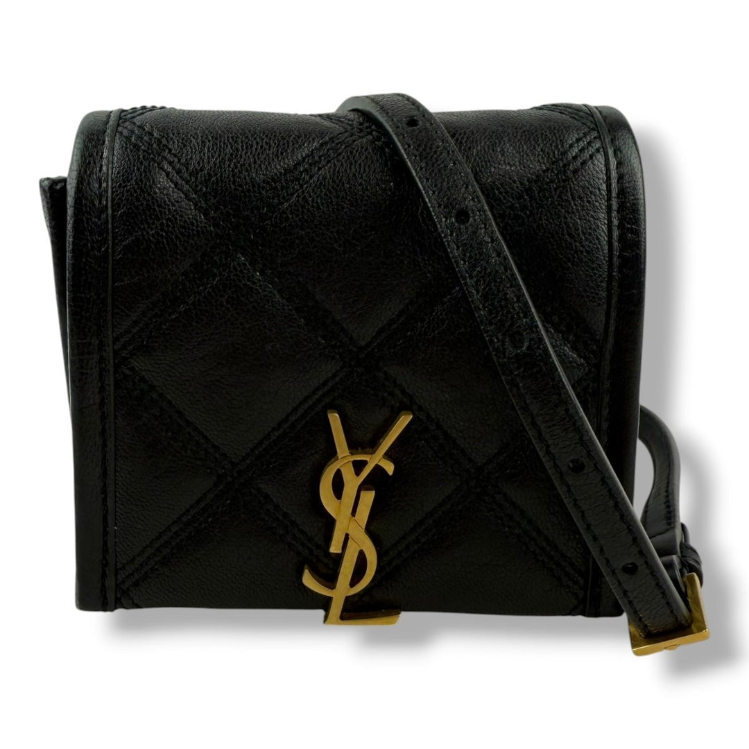 Saint Laurent Mini Becky Black Lambskin Handbag - Lux Central