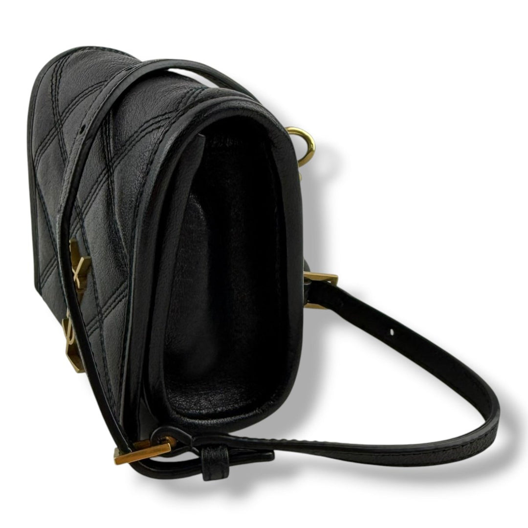 Saint Laurent Mini Becky Black Lambskin Handbag - Lux Central