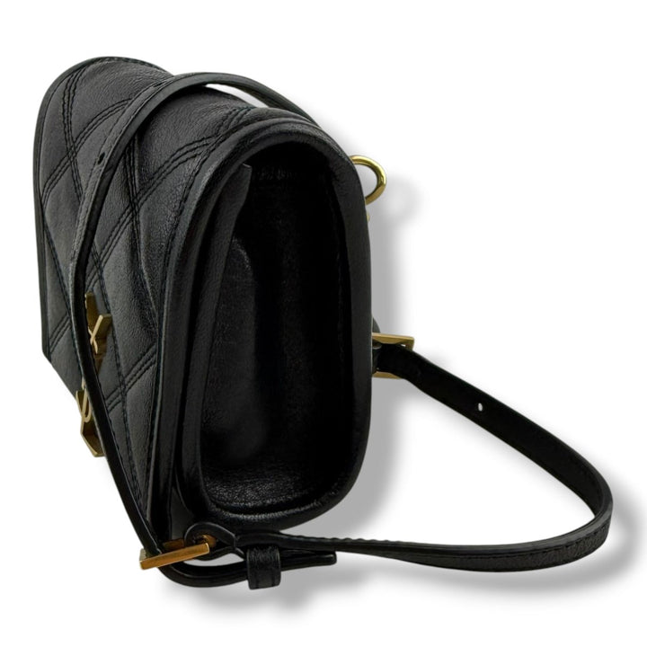Saint Laurent Mini Becky Black Lambskin Handbag - Lux Central