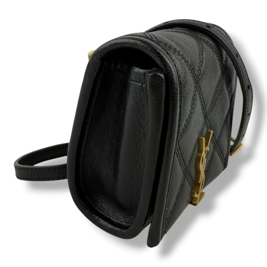 Saint Laurent Mini Becky Black Lambskin Handbag - Lux Central