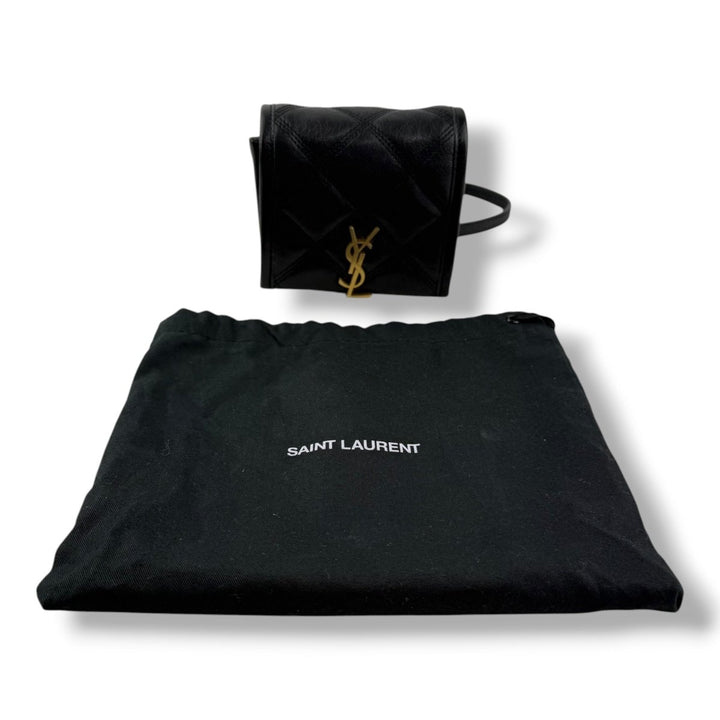 Saint Laurent Mini Becky Black Lambskin Handbag - Lux Central