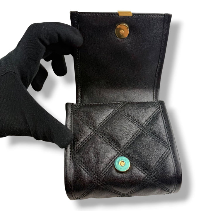 Saint Laurent Mini Becky Black Lambskin Handbag - Lux Central