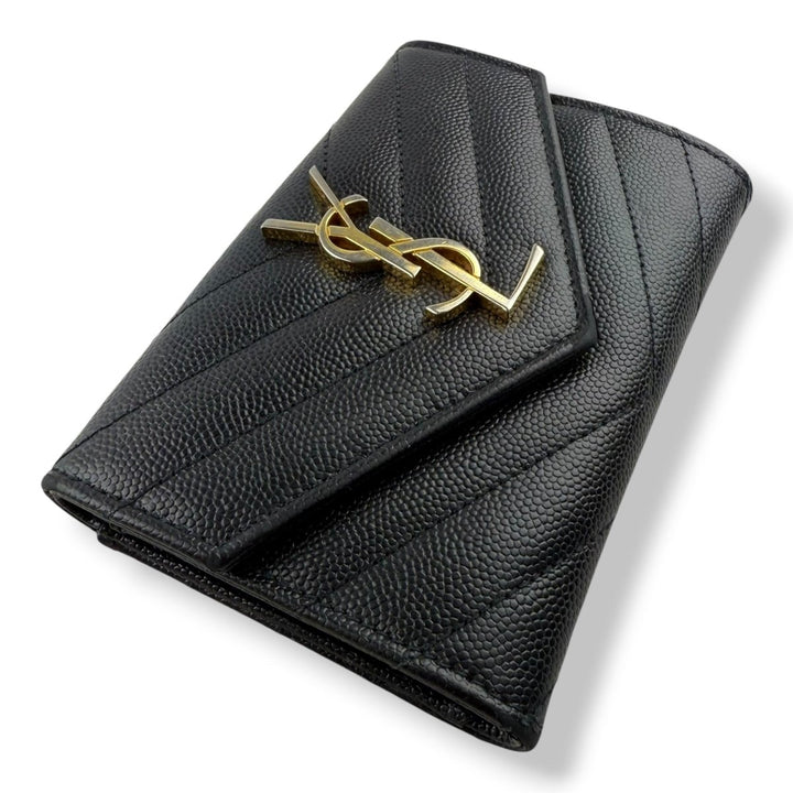 Saint Laurent Small Leather Black Purse - Lux Central