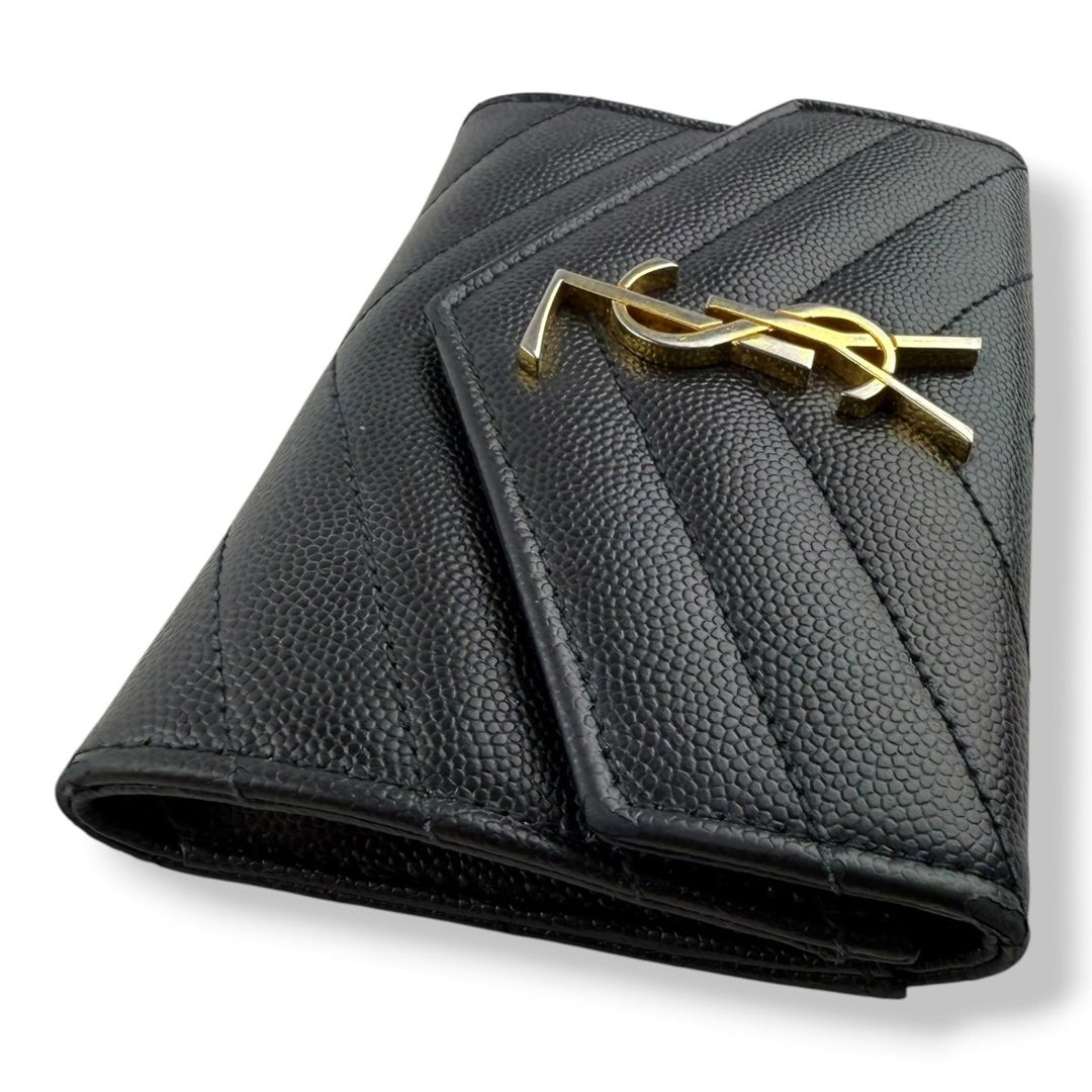 Saint Laurent Small Leather Black Purse - Lux Central