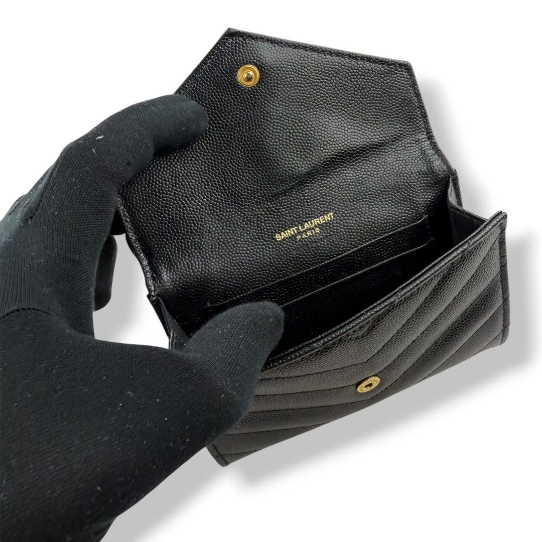 Saint Laurent Small Leather Black Purse - Lux Central