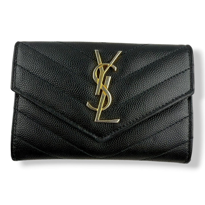 Saint Laurent Small Leather Black Purse - Lux Central