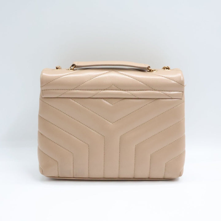 Saint Laurent YSL Beige LouLou Small Quilted Leather Handbag - Lux Central