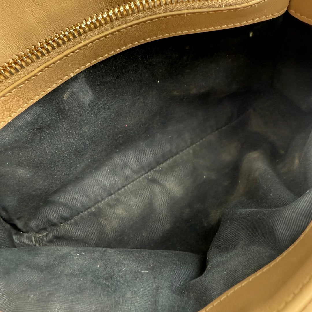 Saint Laurent YSL Beige LouLou Small Quilted Leather Handbag - Lux Central