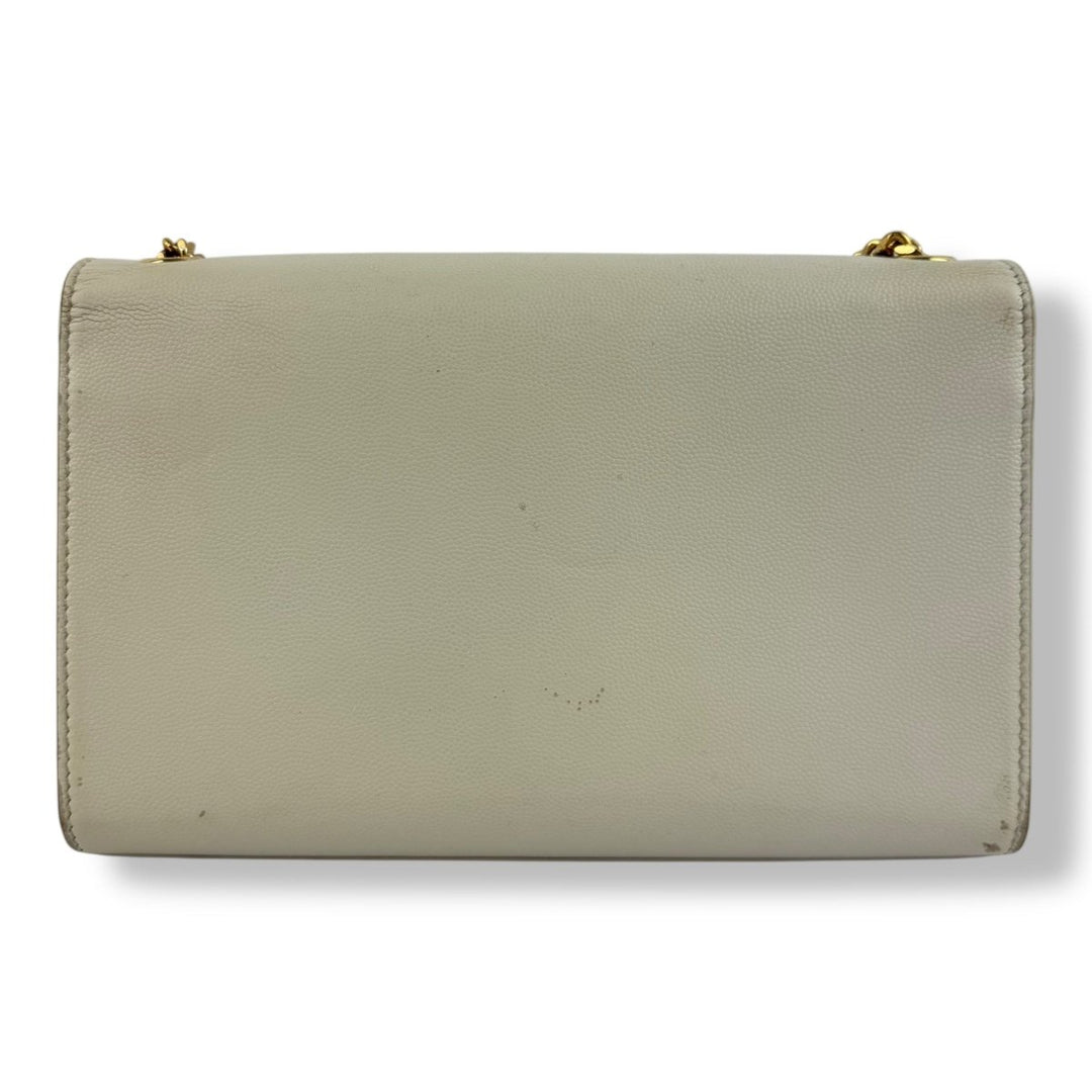 Saint Laurent YSL Beige Medium Kate Leather Handbag - Lux Central
