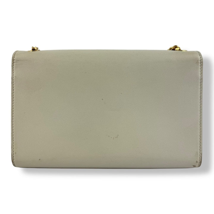 Saint Laurent YSL Beige Medium Kate Leather Handbag - Lux Central