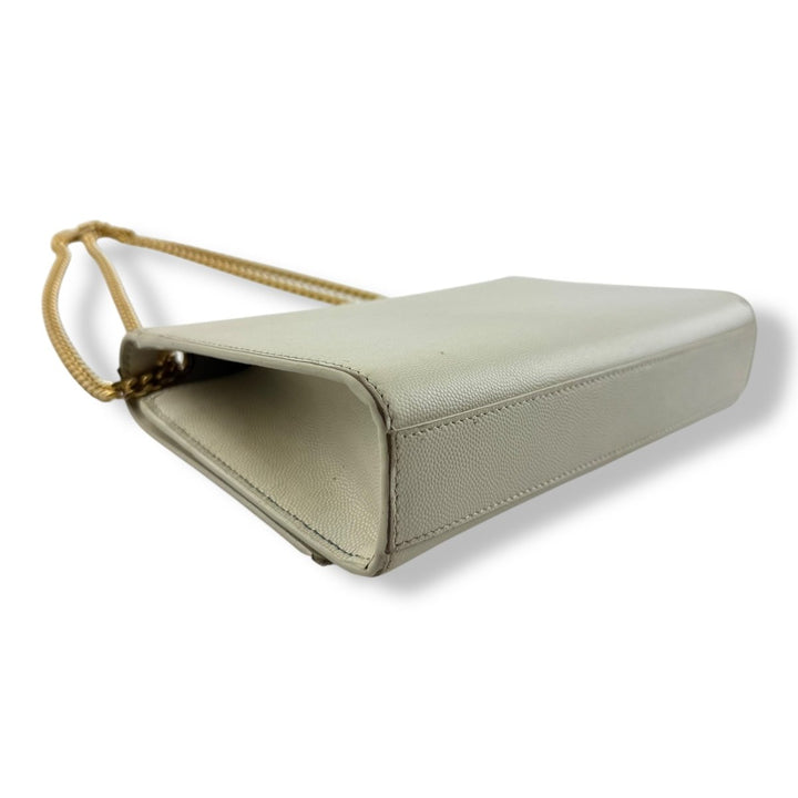 Saint Laurent YSL Beige Medium Kate Leather Handbag - Lux Central