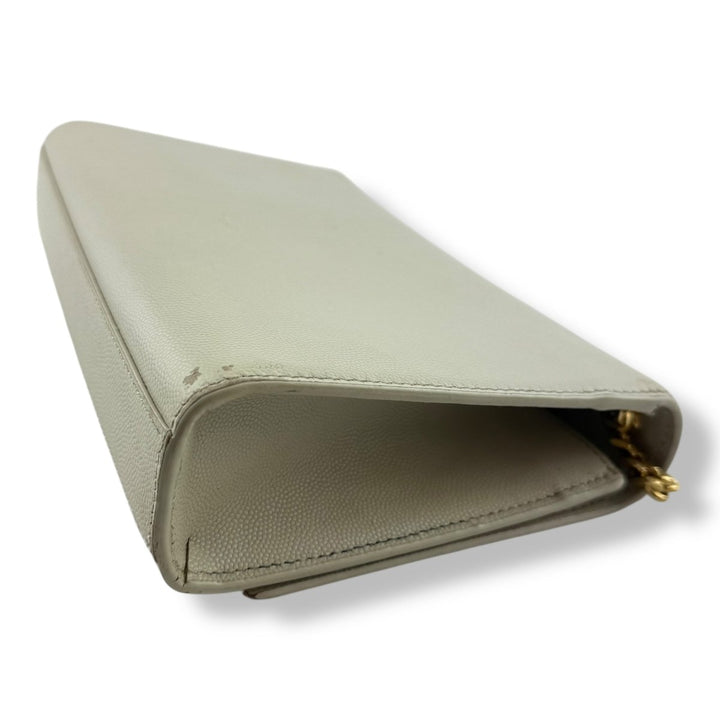 Saint Laurent YSL Beige Medium Kate Leather Handbag - Lux Central