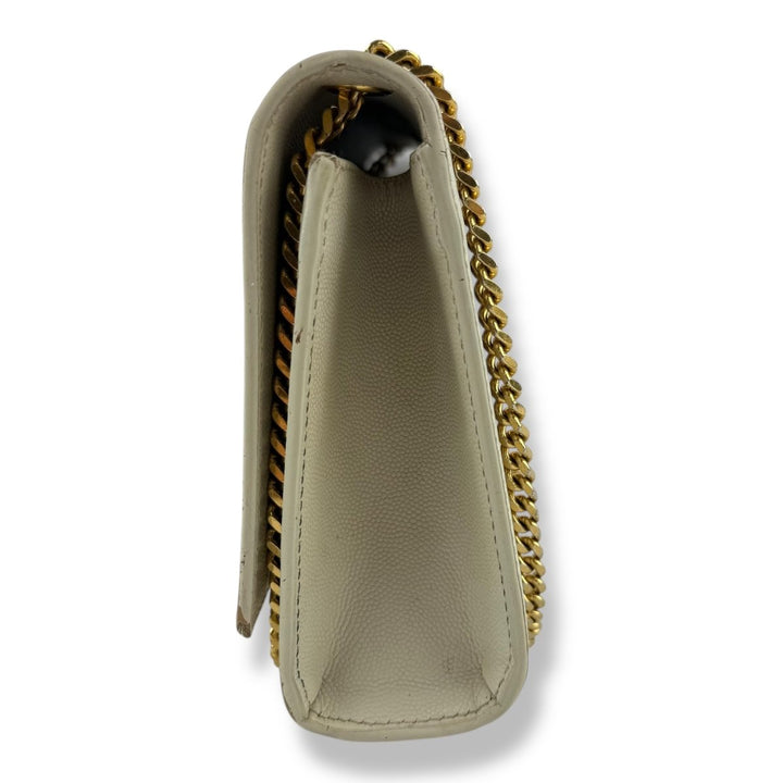 Saint Laurent YSL Beige Medium Kate Leather Handbag - Lux Central