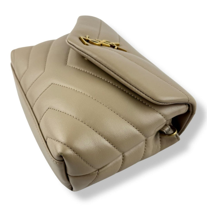 Saint Laurent YSL Beige Toy LouLou Quilted Leather Handbag - Lux Central