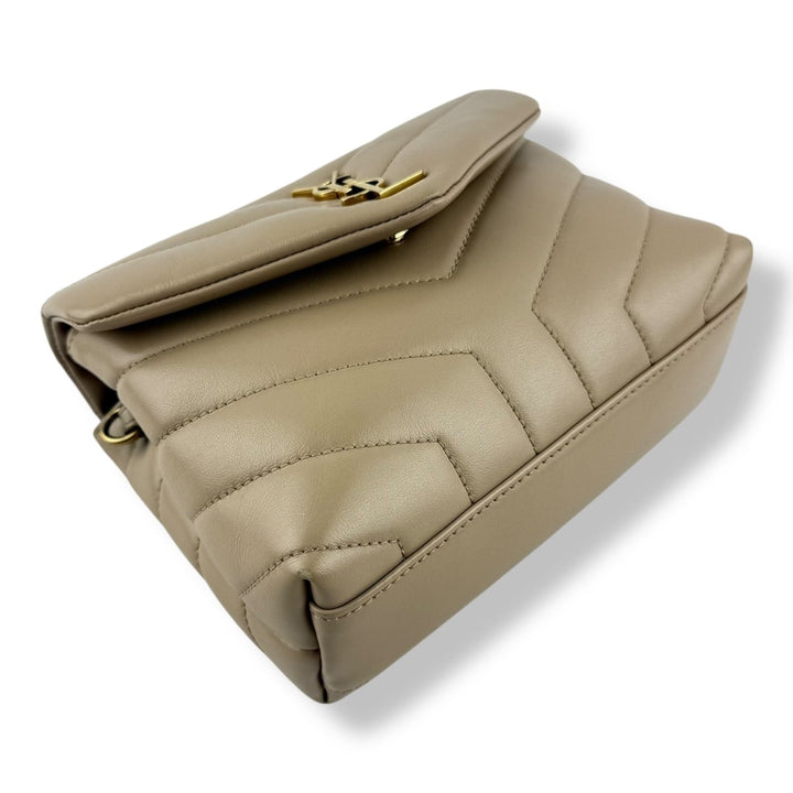 Saint Laurent YSL Beige Toy LouLou Quilted Leather Handbag - Lux Central