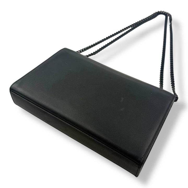 Saint Laurent YSL Black Leather Medium Kate Handbag - Lux Central