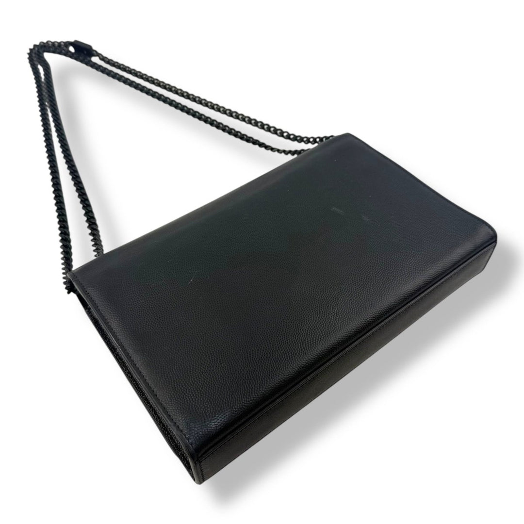 Saint Laurent YSL Black Leather Medium Kate Handbag - Lux Central