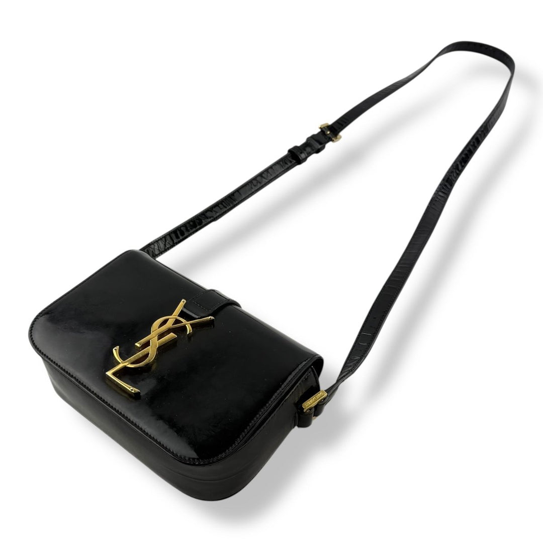 Saint Laurent YSL Black Patent Leather Sac Université Crossbody Bag - Lux Central