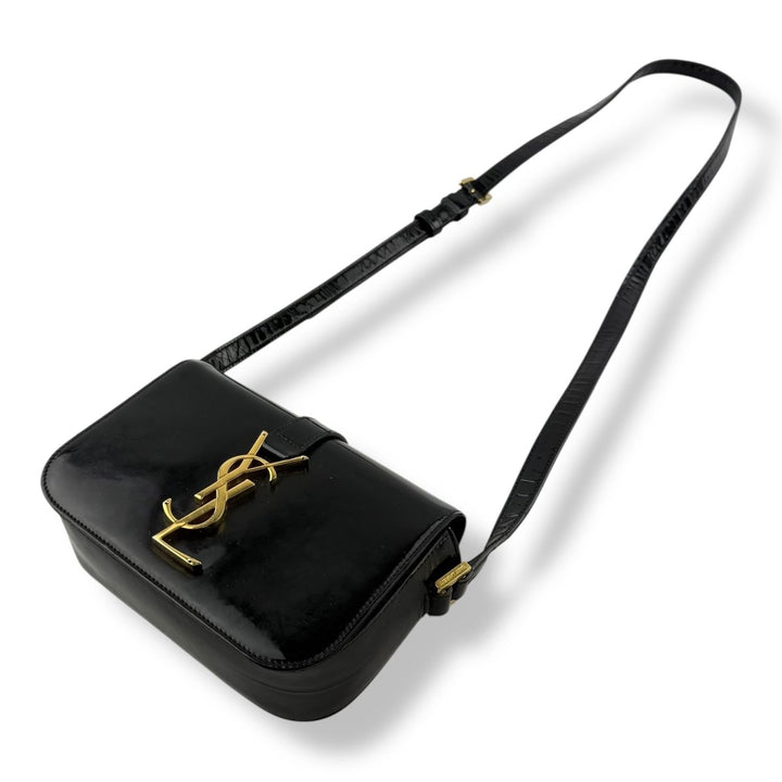 Saint Laurent YSL Black Patent Leather Sac Université Crossbody Bag - Lux Central