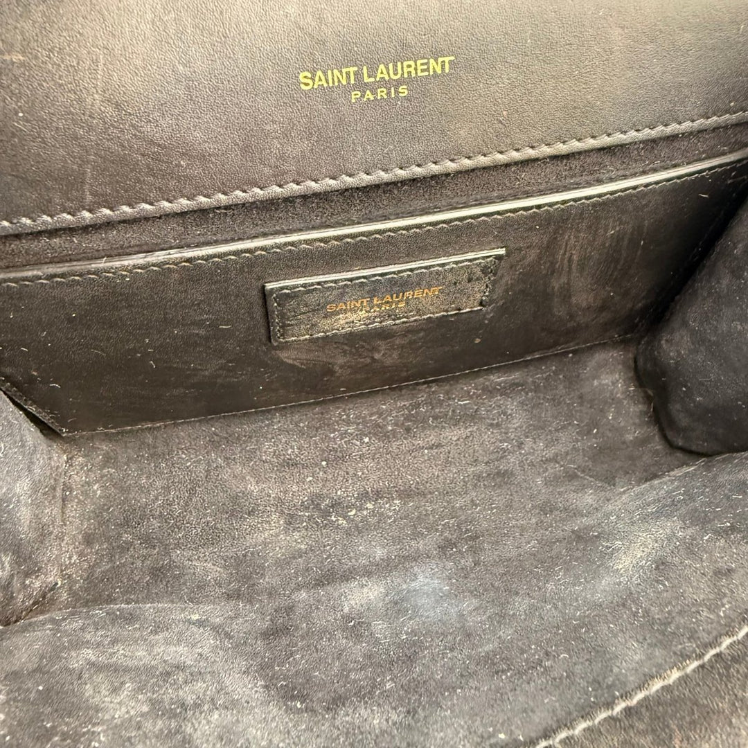 Saint Laurent YSL Black Small Kate Smooth Leather Handbag - Lux Central