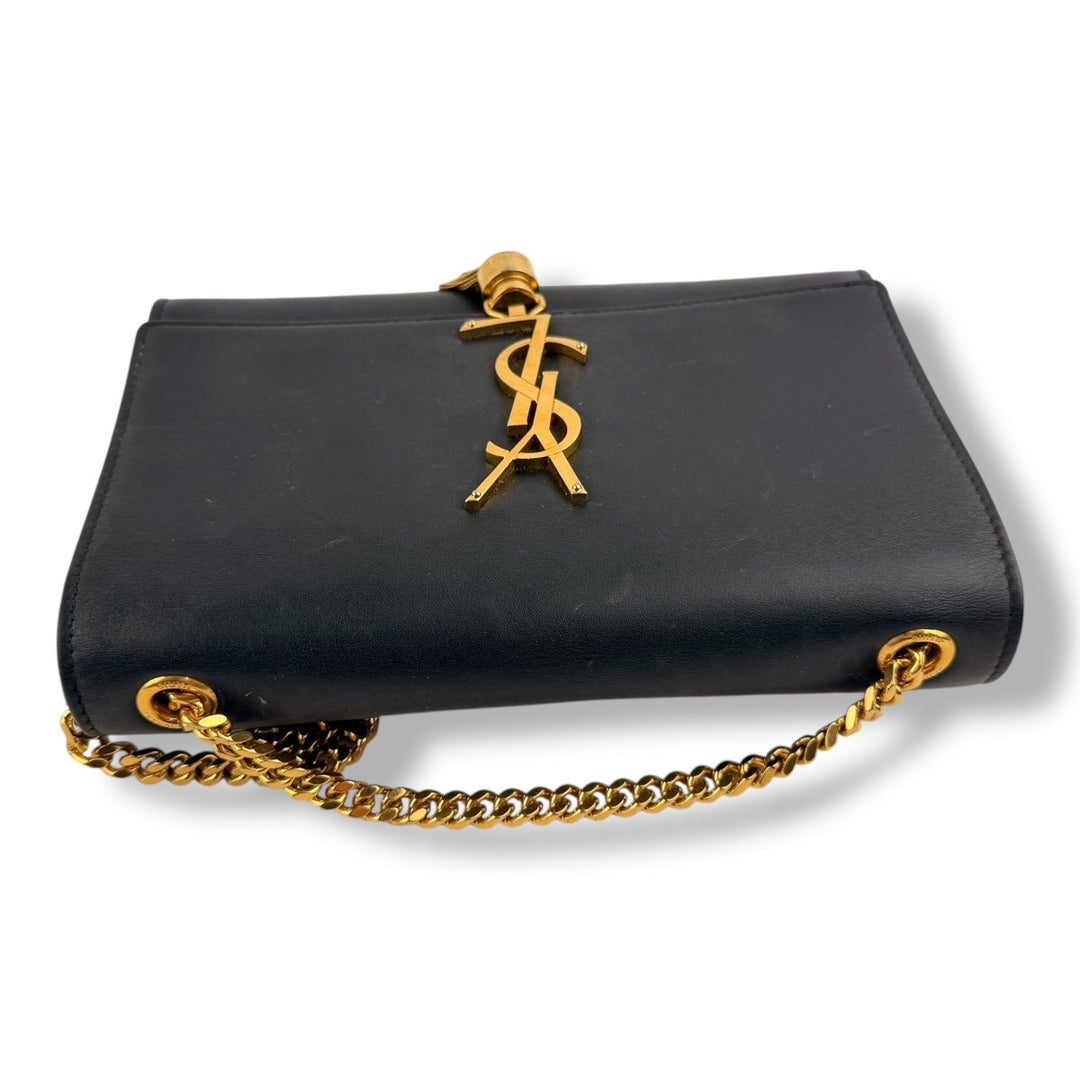 Saint Laurent YSL Black Small Kate Smooth Leather Handbag - Lux Central