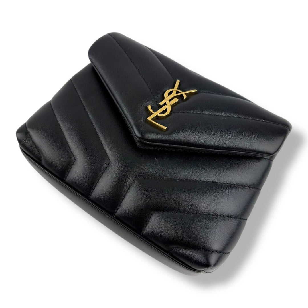 Saint Laurent YSL Black Toy LouLou Quilted Leather Handbag - Lux Central