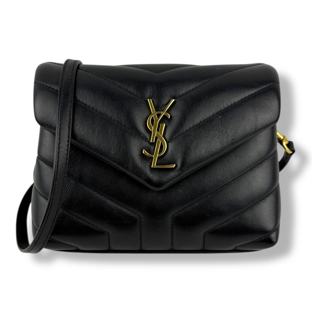 Saint Laurent YSL Black Toy LouLou Quilted Leather Handbag - Lux Central