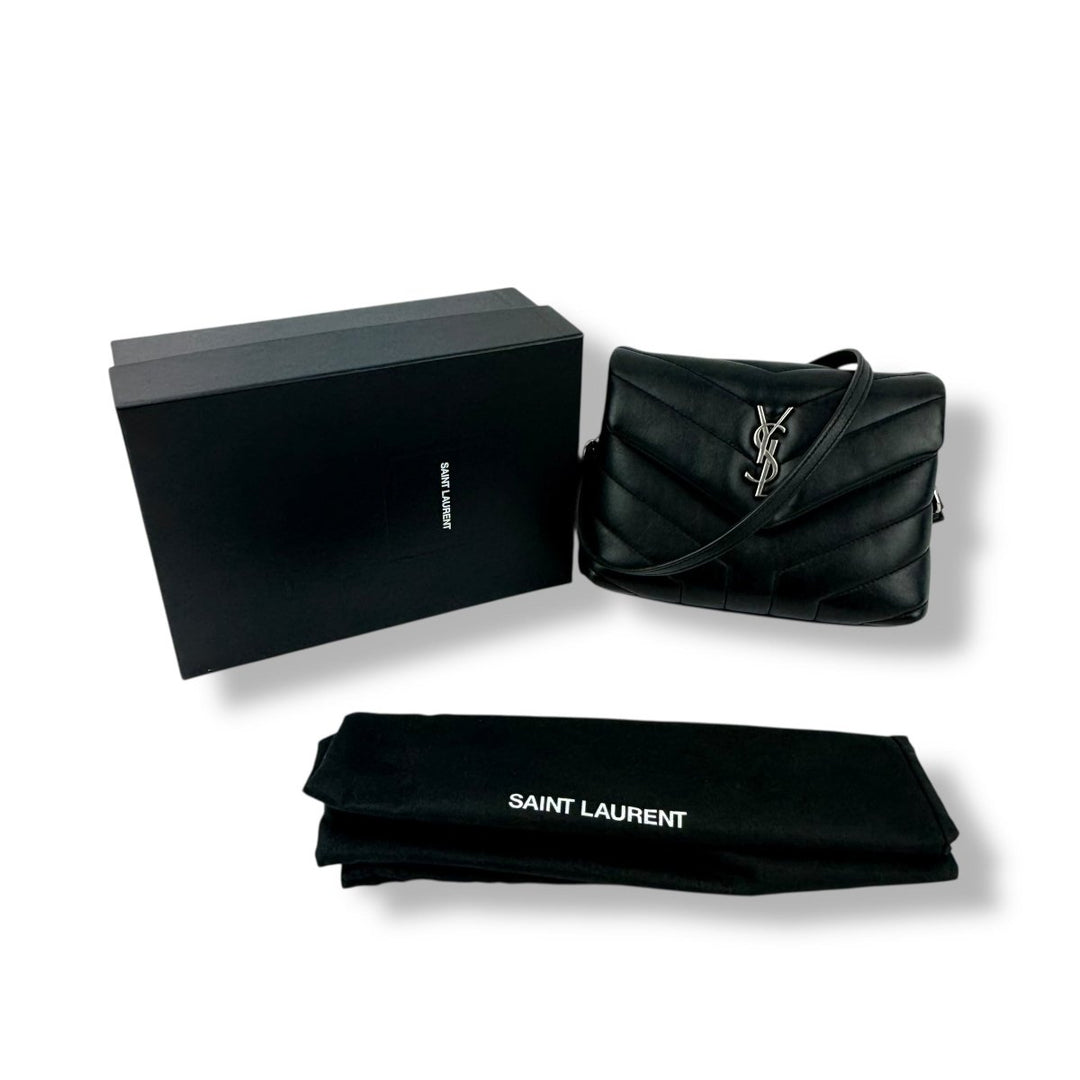 Saint Laurent YSL Black Toy LouLou Quilted Leather Handbag - Lux Central