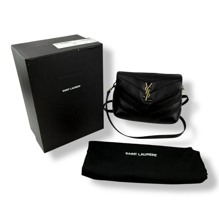 Saint Laurent YSL Black Toy LouLou Quilted Leather Handbag - Lux Central