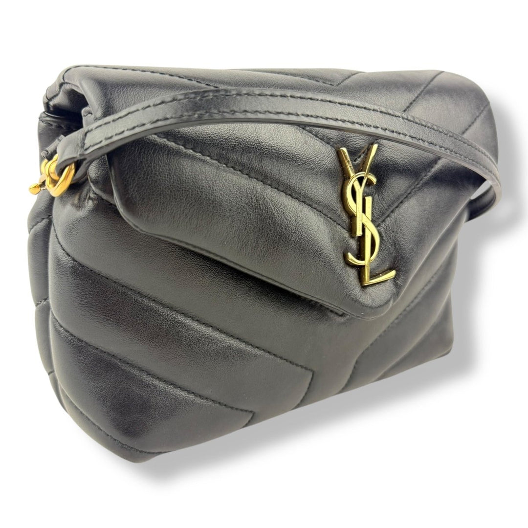 Saint Laurent YSL Black Toy LouLou Quilted Leather Handbag - Lux Central