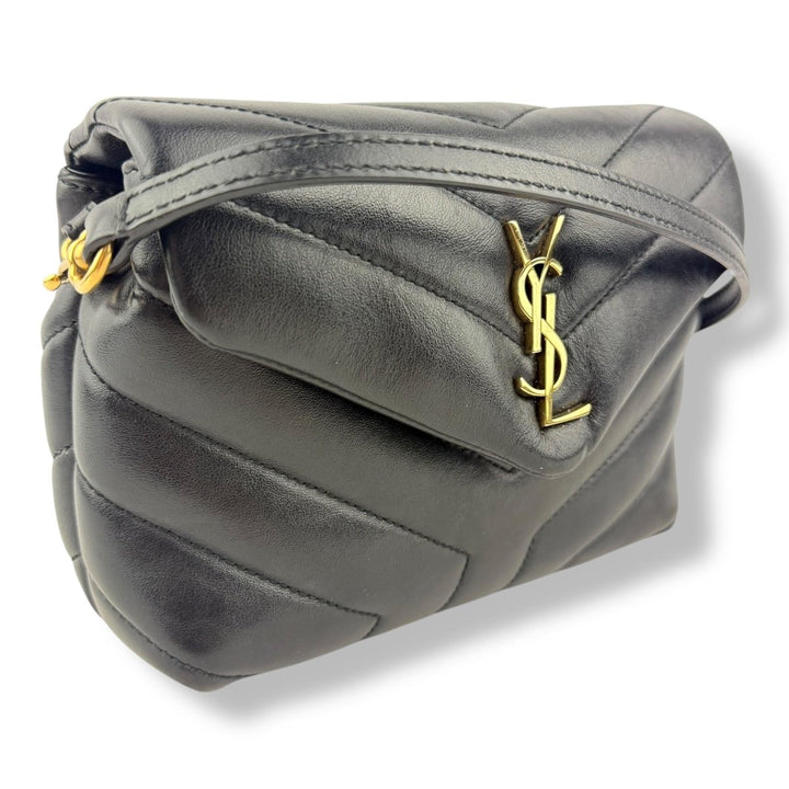 Saint Laurent YSL Black Toy LouLou Quilted Leather Handbag - Lux Central