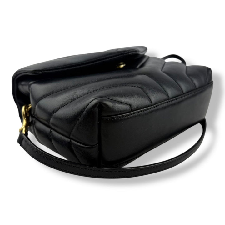 Saint Laurent YSL Black Toy LouLou Quilted Leather Handbag - Lux Central