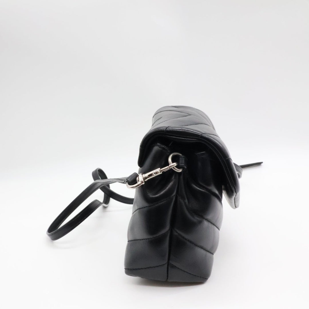 Saint Laurent YSL Black Toy LouLou Quilted Leather Handbag - Lux Central
