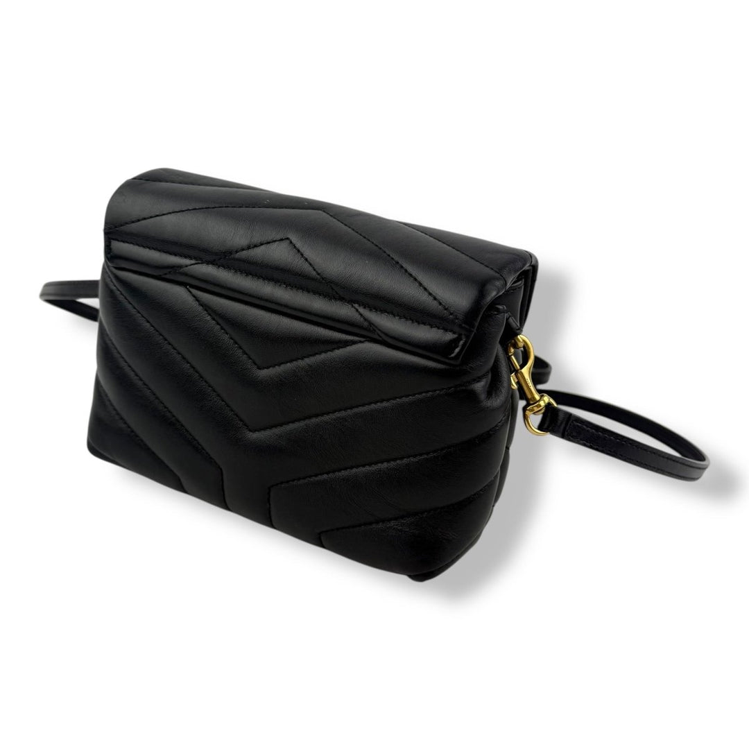 Saint Laurent YSL Black Toy LouLou Quilted Leather Handbag - Lux Central