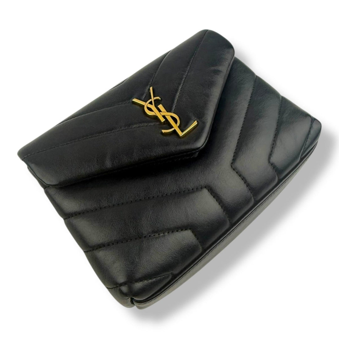 Saint Laurent YSL Black Toy LouLou Quilted Leather Handbag - Lux Central