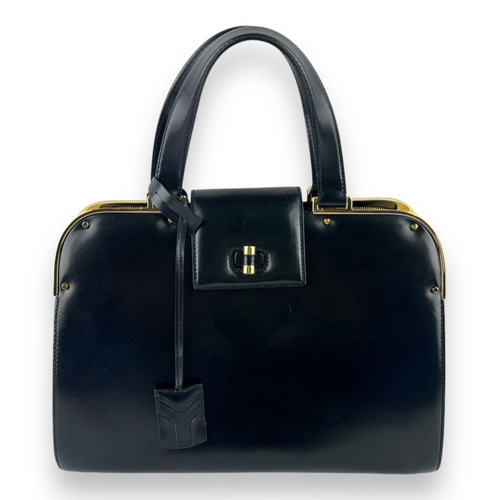 Saint Laurent YSL Black Uptown Leather Handbag - Lux Central