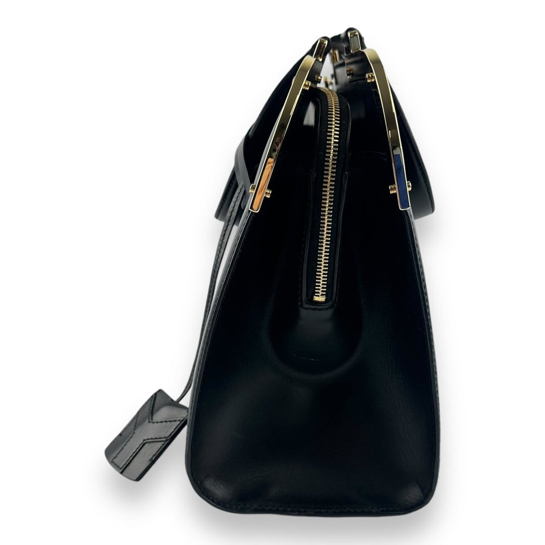 Saint Laurent YSL Black Uptown Leather Handbag Lux Central