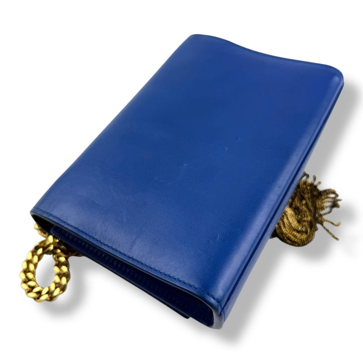 Saint Laurent YSL Blue Leather Kate Tassel Mini Handbag - Lux Central