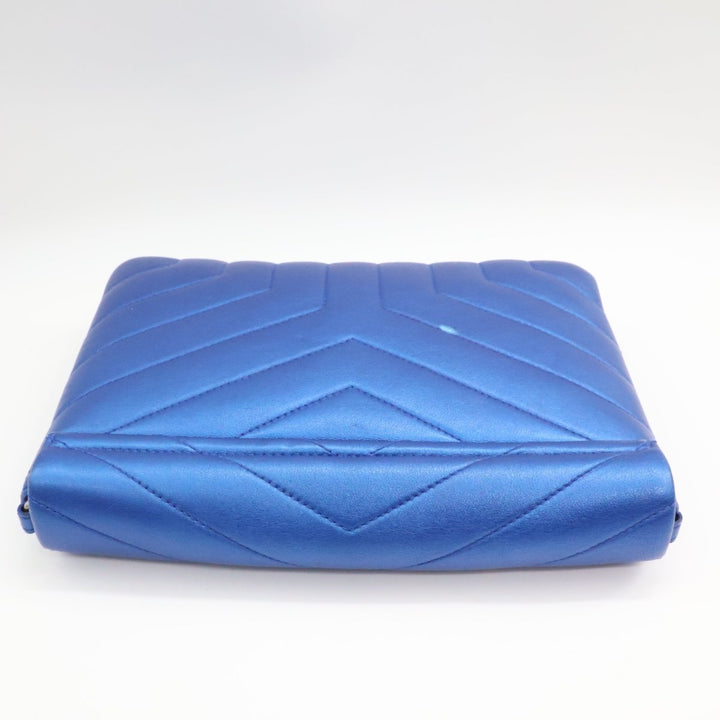 Saint Laurent YSL Blue Toy LouLou Leather Crossbody Bag - Lux Central
