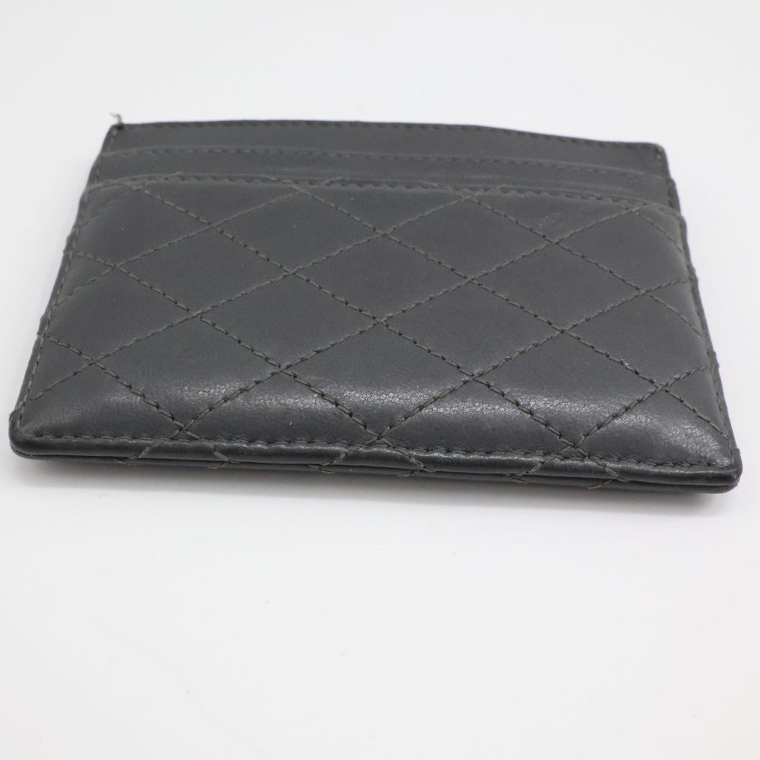 Saint Laurent YSL Cassandre Grey Quilted Leather Cardholder Purse - Lux Central