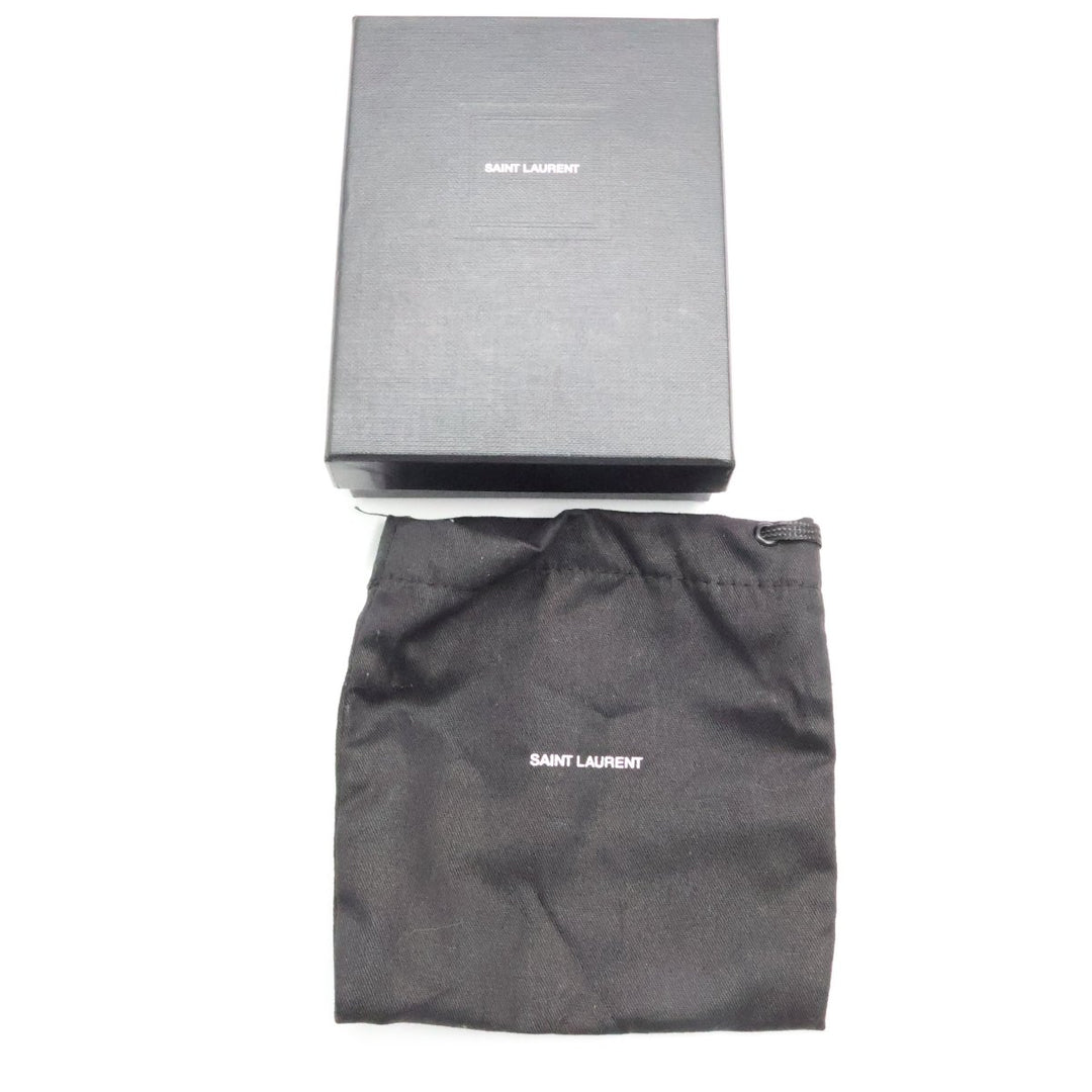 Saint Laurent YSL Cassandre Olive Matelassé Leather Cardholder Purse - Lux Central
