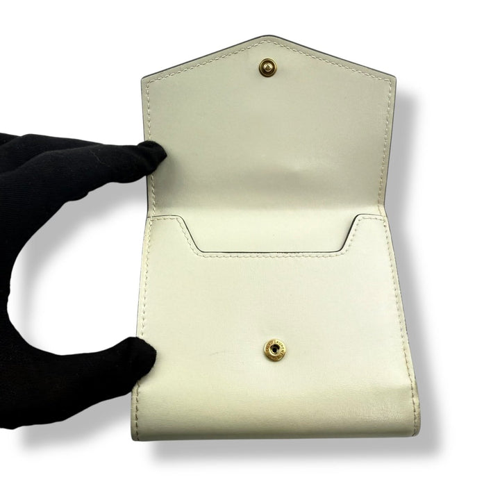 Saint Laurent YSL Cream/Black Uptown Compact Wallet - Lux Central