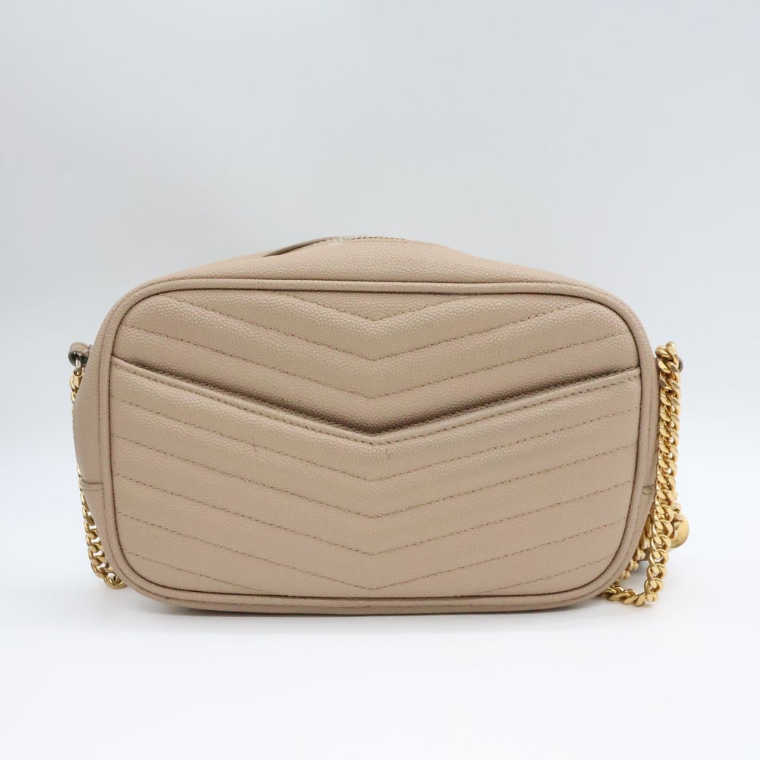 Saint Laurent YSL Lou Camera Beige Crossbody Handbag - Lux Central