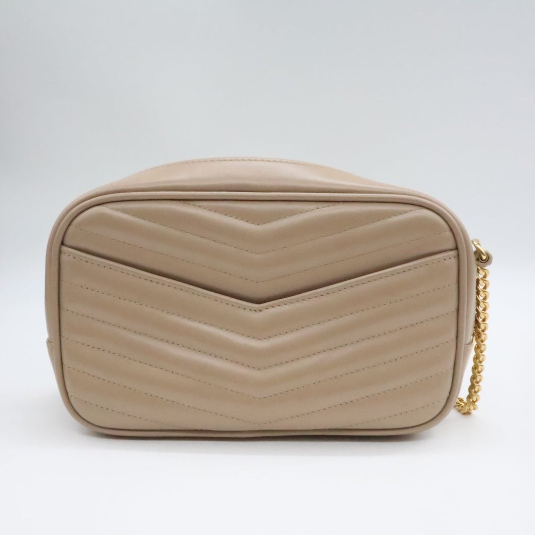 Saint Laurent YSL Lou Camera Beige Crossbody Handbag - Lux Central