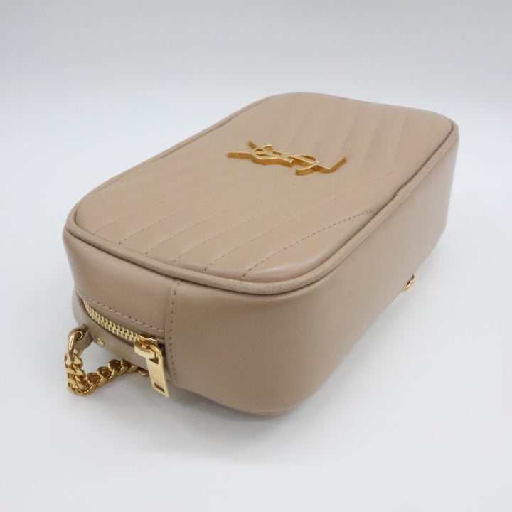 Saint Laurent YSL Lou Camera Beige Crossbody Handbag - Lux Central