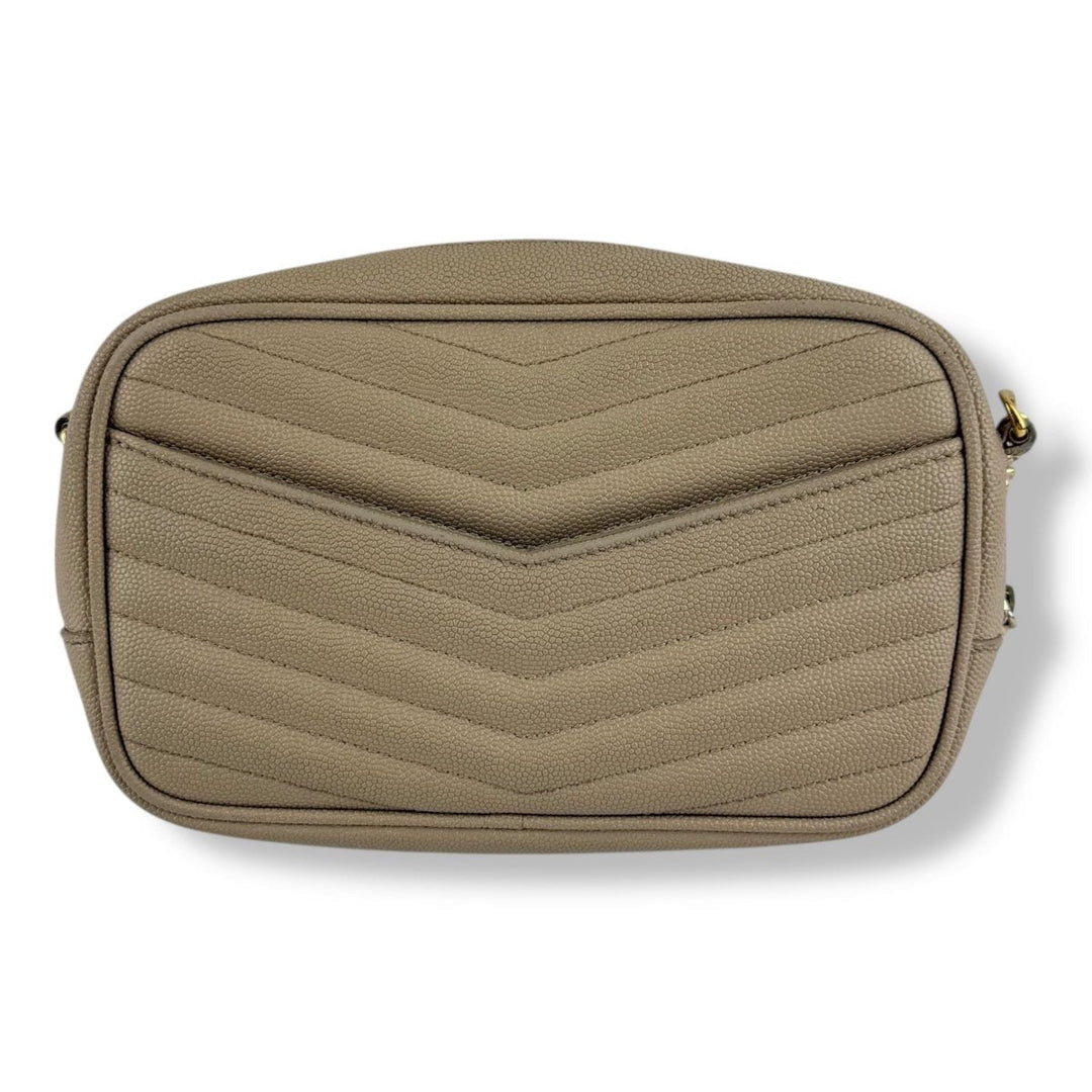 Saint Laurent YSL Lou Camera Beige Crossbody Handbag - Lux Central