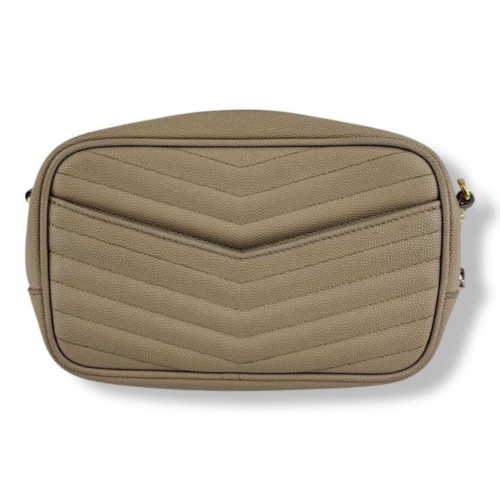 Saint Laurent YSL Lou Camera Beige Crossbody Handbag - Lux Central